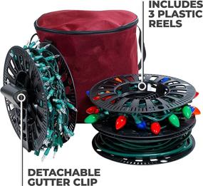 img 3 attached to 🎄 Efficiently Store & Organize up to 150 Feet of Mini Lights with 612 Vermont Christmas Light Storage Reel Holder and Installation Clip