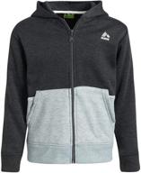rbx boys' active sweatshirt - fleece zip hoodie: stay warm and stylish logo