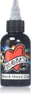 introducing mom's tattoo ink - black onyx (2 oz.) - the perfect choice for long-lasting, beautiful tattoos! logo