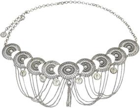 img 3 attached to 🌞 Idealway Vintage Waist Chain: Stunning Hollow Carving Rhinestone Crystal Body Jewelry ideal for Summer Beach Wear