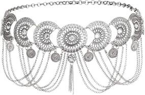 img 4 attached to 🌞 Idealway Vintage Waist Chain: Stunning Hollow Carving Rhinestone Crystal Body Jewelry ideal for Summer Beach Wear
