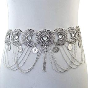 img 1 attached to 🌞 Idealway Vintage Waist Chain: Stunning Hollow Carving Rhinestone Crystal Body Jewelry ideal for Summer Beach Wear