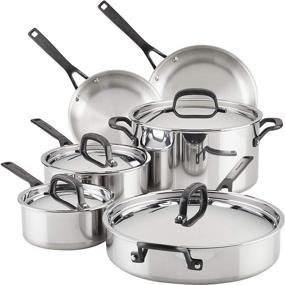 img 4 attached to KitchenAid 5 Ply Polished Stainless Cookware