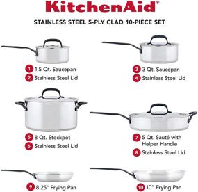 img 3 attached to KitchenAid 5 Ply Polished Stainless Cookware