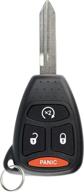 keylessoption keyless remote start fob uncut ignition key for dodge dakota, ram, durango - kobdt04a, oht692714aa logo