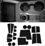 🔍 custom-fit cup holderhero accessories for ford escape 2020-2022 - premium non-slip dust-resistant cup holder inserts, center console liner mats, door pocket liners (17-pc set) - gray trim logo
