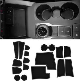 img 4 attached to 🔍 Custom-fit Cup HolderHero Accessories for Ford Escape 2020-2022 - Premium Non-Slip Dust-Resistant Cup Holder Inserts, Center Console Liner Mats, Door Pocket Liners (17-pc Set) - Gray Trim
