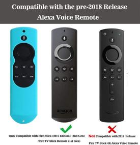 img 3 attached to Remote Case Cover For Fire TV And Fire TV Stick (1St Gen) - Auswaur Silicone Shockproof Protective Case For Fire TV (2017 Edition) (2Nd Gen) And Fire TV Stick (1St Gen) Remote Control - Blue