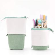oyachic stand up pencil case standing pencil holder transformer pencil pouch telescopic pen bag cute makeup bag cosmetic organizer bag stationery box for women (green) logo