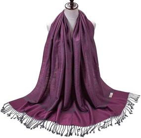 img 2 attached to 🧣 Paisley Pashmina Scarf Shawl: Elevate Your Style with Luxurious Cashmere Women's Accessories