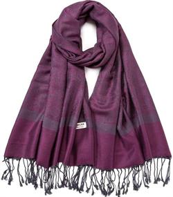 img 3 attached to 🧣 Paisley Pashmina Scarf Shawl: Elevate Your Style with Luxurious Cashmere Women's Accessories