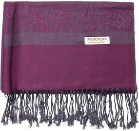 img 4 attached to 🧣 Paisley Pashmina Scarf Shawl: Elevate Your Style with Luxurious Cashmere Women's Accessories