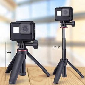 img 2 attached to 🤳 Portable Vlog Selfie Stick with Tripod Stand - Extendable for Gopro Hero 8/7/6/5 Black/Gopro Max DJI Osmo Action Insta 360 Action Camera Accessory Kits