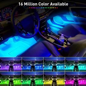 img 2 attached to 🚗 CT Capetronix автомобильные светодиодные фонари - водонепроницаемые Bluetooth аксессуары для интерьера: 16 миллионов цветов синхронизации с музыкой, управление приложением и ИК-пульт, зарядное устройство DC 12V.