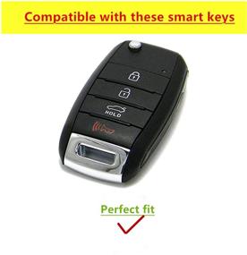 img 2 attached to 🔑 Silver BINOWEN Key Fob Case Cover for Kia Rio Optima Soul Sportage Sorento Carens - TPU Keyless Remote Control Smart Key Holder for Better Protection