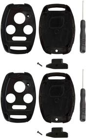 img 1 attached to NO CUT Key Fob Case Shell For Honda Accord Civic Pilot CR-V Remote (Pack Of 2)