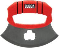 🔪 versatile bubba ulu knife: non-slip grip, curved blade, bottle opener & sheath - red! logo