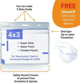 img 3 attached to Waterproof Plastic Vaccine Protector Lanyard: Ultimate Protection for Your Vaccination Credentials