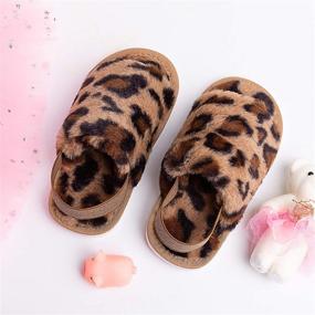 img 3 attached to Eccbox Slippers Toddler Pink Open Numeric_7_Point_5 Boys' Shoes for Slippers