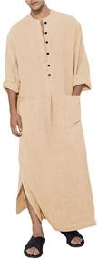 img 4 attached to Jacansi Sleeve Kaftan Loungewear 01 White Men's Clothing in Sleep & Lounge