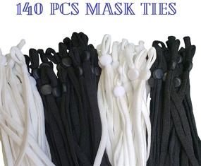 img 3 attached to 🧵 140 PCS Adjustable Buckle Elastic Cords - High Stretch String Thread Rope for DIY Crafts, Sewing, Earloop, Lanyard Rope, Jewelry Making Supplies - ¼ Inch Extra Cord Lock, White Black