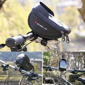 img 1 attached to 🚲 Bike Phone Mount Bag: Waterproof Touch Screen Case for Bicycle Handlebars