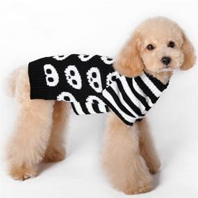 img 3 attached to 🐶 Stylish Tangpan Skull Pet Dog Sweater Apparel – Keep Your Furry Friend Warm in Style!