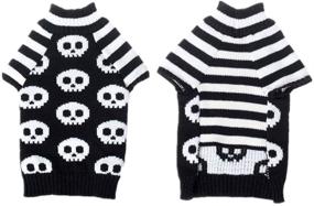 img 1 attached to 🐶 Stylish Tangpan Skull Pet Dog Sweater Apparel – Keep Your Furry Friend Warm in Style!