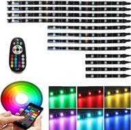 🏍️ nbwdy 12pc rgb motorcycle led underglow light kits- waterproof, wireless remote control, neon accent glow strip - for motoycle scootor suv car golf cart logo