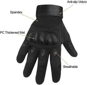 img 3 attached to 🧤 HOMEE Tactical Gloves: Durable Full Finger Gloves with Touch Screen, Perfect for Cycling, Airsoft, Paintball, Motorcycle, Hiking, Camping