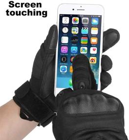 img 1 attached to 🧤 HOMEE Tactical Gloves: Durable Full Finger Gloves with Touch Screen, Perfect for Cycling, Airsoft, Paintball, Motorcycle, Hiking, Camping