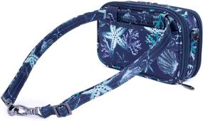 img 1 attached to 👜 Lug Women's Roundabout Wallet 2: Navy Stars and Shells - Sleek and Stylish Storage Solution