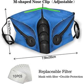 img 3 attached to Ultimate Protection: 5PCS Face Cover with 10 Filters - Adjustable, Reusable, Windproof & Dustproof Balaclava for Men, Women, and Adults