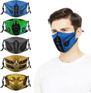 ultimate protection: 5pcs face cover with 10 filters - adjustable, reusable, windproof & dustproof balaclava for men, women, and adults logo