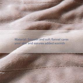 img 2 attached to Soft Flannel Electric Heated Blanket Throw, 70x50in, Machine Washable - Noble Brown