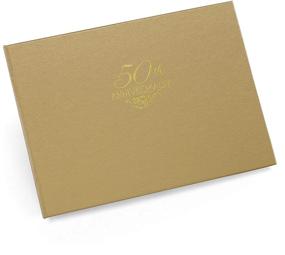 img 1 attached to 📔 Hortense B. Hewitt Wedding Accessories 50th Anniversary Gold Guest Book: Cherish Memories in Style!