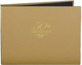 img 3 attached to 📔 Гостевая книга Hortense B. Hewitt Wedding Accessories в золотом исполнении к 50-летию свадьбы: храни воспоминания с элегантностью!