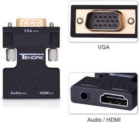 img 3 attached to 🔌 Tendak Active 1080P HDMI to VGA Converter Adapter Dongle - Portable HDMI Connector for Laptop PC PS3 Xbox STB Blu-ray DVD TV Stick