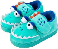 🦖 cute toddler dinosaur slippers: fluffy sharks boys' shoes for comfort and style logo