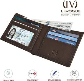 img 2 attached to Premium Handmade LEVOGUE Men's Accessory: Blocking Wallets, Card Cases & Money Organizers for Minimalist Functionality