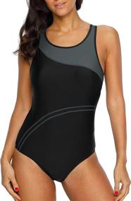 img 4 attached to CharmLeaks Athletic Chlorine Resistant Swimsuit