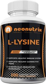 img 4 attached to 💊 L LYSINE 500mg: Powerful Cold Sore Relief & Immune Support in 100 Tablets by Neonutrix