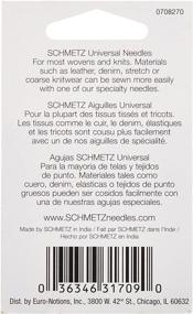 img 1 attached to 🧵 Euro-Notions Schmetz Universal Machine Needles - Size 12/80 - Pack of 5