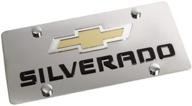 stainless silverado mirror license novelty logo