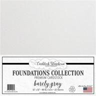 barely gray cardstock paper: premium 80 lb. cover - 12 x 12 inch - 25 sheets from cardstock warehouse logo