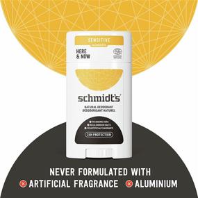 img 1 attached to 🍋 Schmidt's Aluminum-Free Natural Deodorant for Women and Men, Here + Now, Sensitive Skin Formula with 24-Hour Odor Protection, Citrus Scent, 3.25 oz, Single Pack