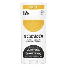 img 4 attached to 🍋 Schmidt's Aluminum-Free Natural Deodorant for Women and Men, Here + Now, Sensitive Skin Formula with 24-Hour Odor Protection, Citrus Scent, 3.25 oz, Single Pack