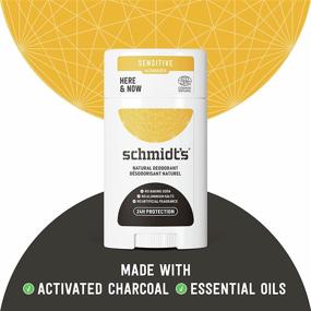 img 2 attached to 🍋 Schmidt's Aluminum-Free Natural Deodorant for Women and Men, Here + Now, Sensitive Skin Formula with 24-Hour Odor Protection, Citrus Scent, 3.25 oz, Single Pack