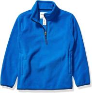 🧥 shop the cozy amazon essentials boys' polar fleece quarter-zip pullover jacket now! logo
