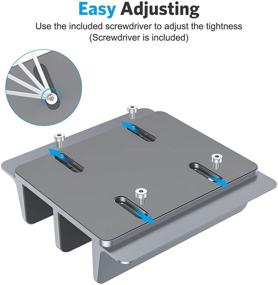 img 1 attached to 🖥️ OMOTON Updated Dock Version: Adjustable Vertical Laptop Stand for MacBook/Surface/Samsung/HP/Dell/Chrome Book (Up to 17.3 inch), Double Desktop Holder in Grey